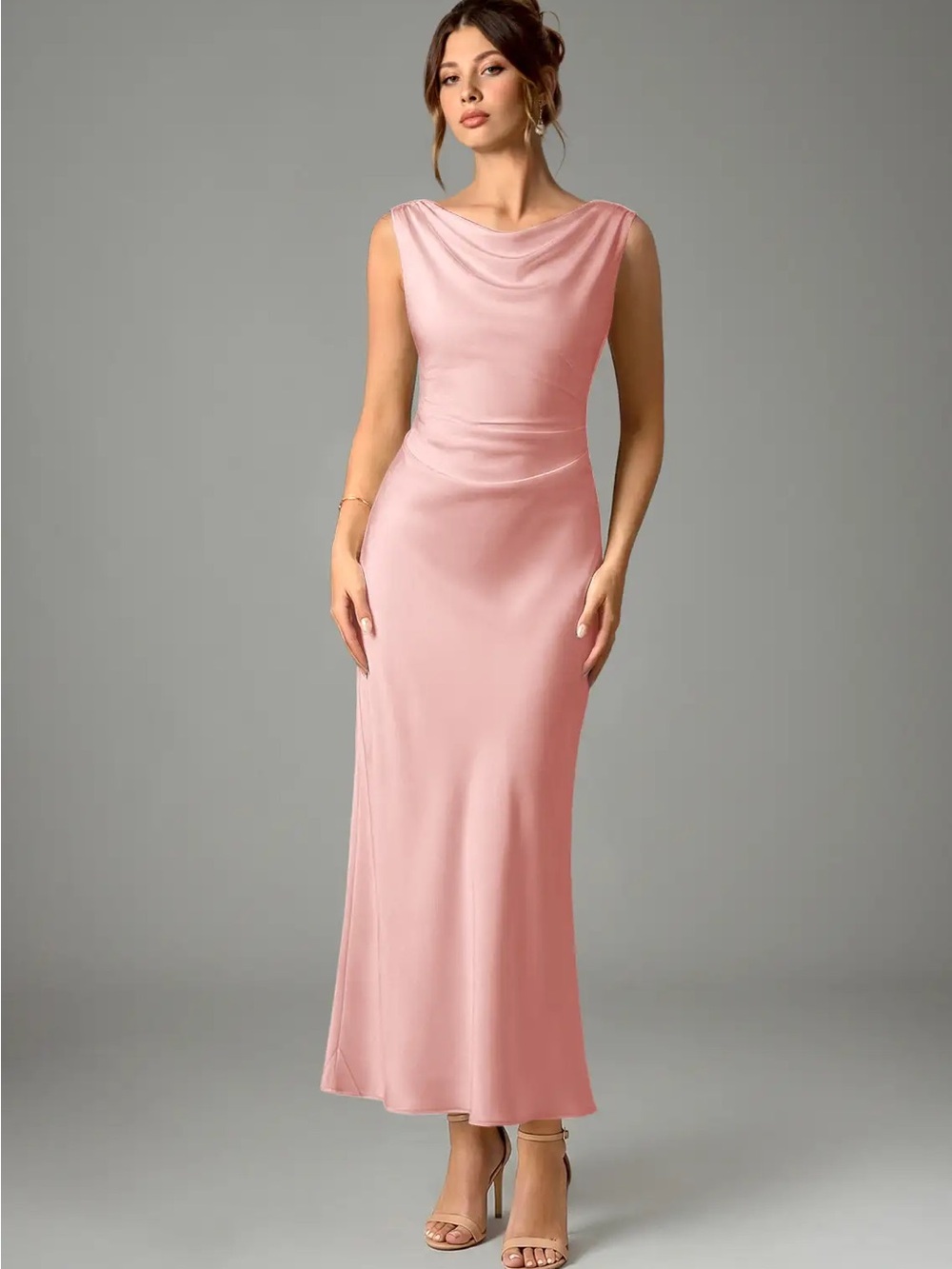 Azazie Kieryn Bridesmaid Dress in Powder Pink